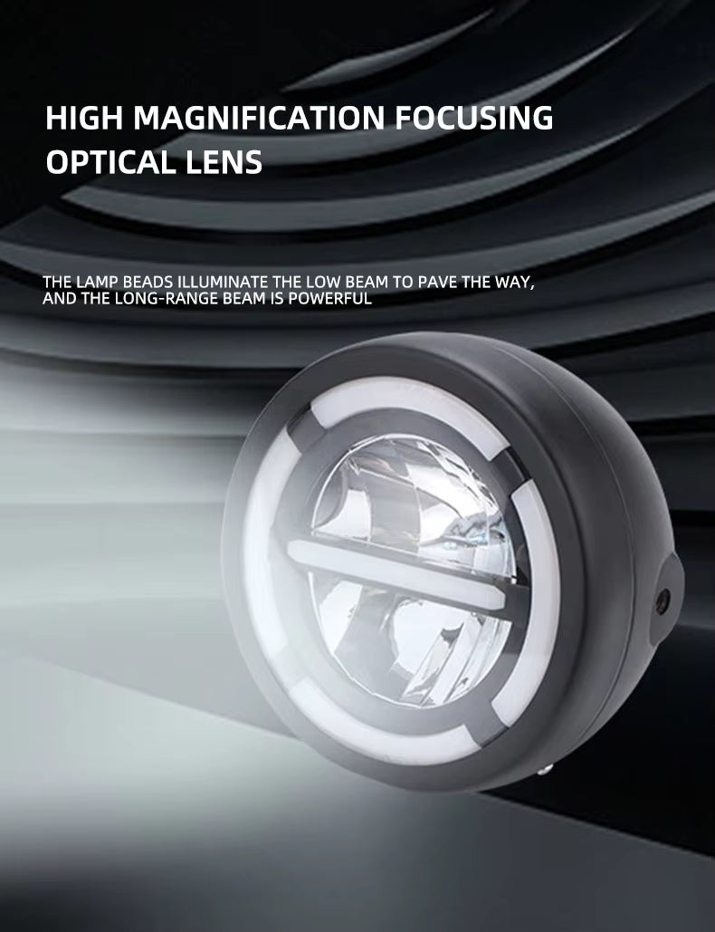 Ruko Auto 7 Inch LED Motorcycle Headlight Assembly